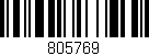 Código de barras (EAN, GTIN, SKU, ISBN): '805769'