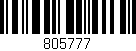 Código de barras (EAN, GTIN, SKU, ISBN): '805777'