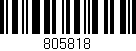 Código de barras (EAN, GTIN, SKU, ISBN): '805818'