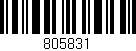 Código de barras (EAN, GTIN, SKU, ISBN): '805831'