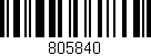 Código de barras (EAN, GTIN, SKU, ISBN): '805840'