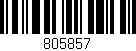 Código de barras (EAN, GTIN, SKU, ISBN): '805857'