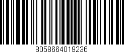 Código de barras (EAN, GTIN, SKU, ISBN): '8058664019236'