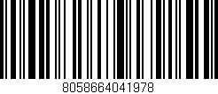 Código de barras (EAN, GTIN, SKU, ISBN): '8058664041978'