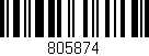Código de barras (EAN, GTIN, SKU, ISBN): '805874'
