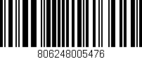 Código de barras (EAN, GTIN, SKU, ISBN): '806248005476'