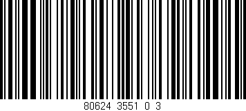 Código de barras (EAN, GTIN, SKU, ISBN): '80624_3551_0_3'
