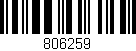 Código de barras (EAN, GTIN, SKU, ISBN): '806259'