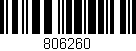 Código de barras (EAN, GTIN, SKU, ISBN): '806260'