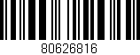 Código de barras (EAN, GTIN, SKU, ISBN): '80626816'