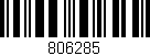 Código de barras (EAN, GTIN, SKU, ISBN): '806285'