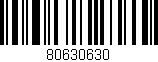 Código de barras (EAN, GTIN, SKU, ISBN): '80630630'