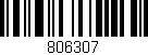 Código de barras (EAN, GTIN, SKU, ISBN): '806307'