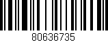 Código de barras (EAN, GTIN, SKU, ISBN): '80636735'