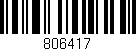 Código de barras (EAN, GTIN, SKU, ISBN): '806417'