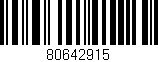 Código de barras (EAN, GTIN, SKU, ISBN): '80642915'