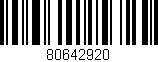 Código de barras (EAN, GTIN, SKU, ISBN): '80642920'
