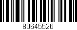 Código de barras (EAN, GTIN, SKU, ISBN): '80645526'
