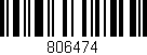 Código de barras (EAN, GTIN, SKU, ISBN): '806474'