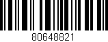Código de barras (EAN, GTIN, SKU, ISBN): '80648821'