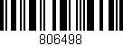 Código de barras (EAN, GTIN, SKU, ISBN): '806498'