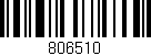 Código de barras (EAN, GTIN, SKU, ISBN): '806510'
