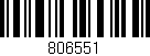 Código de barras (EAN, GTIN, SKU, ISBN): '806551'