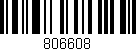 Código de barras (EAN, GTIN, SKU, ISBN): '806608'