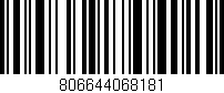 Código de barras (EAN, GTIN, SKU, ISBN): '806644068181'