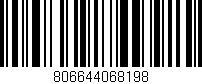 Código de barras (EAN, GTIN, SKU, ISBN): '806644068198'