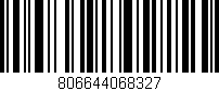 Código de barras (EAN, GTIN, SKU, ISBN): '806644068327'