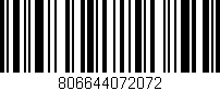 Código de barras (EAN, GTIN, SKU, ISBN): '806644072072'