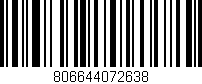 Código de barras (EAN, GTIN, SKU, ISBN): '806644072638'