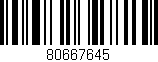 Código de barras (EAN, GTIN, SKU, ISBN): '80667645'