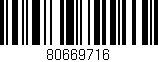 Código de barras (EAN, GTIN, SKU, ISBN): '80669716'