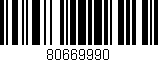 Código de barras (EAN, GTIN, SKU, ISBN): '80669990'