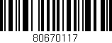 Código de barras (EAN, GTIN, SKU, ISBN): '80670117'