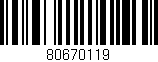 Código de barras (EAN, GTIN, SKU, ISBN): '80670119'
