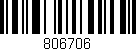 Código de barras (EAN, GTIN, SKU, ISBN): '806706'
