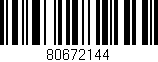 Código de barras (EAN, GTIN, SKU, ISBN): '80672144'