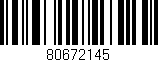 Código de barras (EAN, GTIN, SKU, ISBN): '80672145'