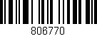 Código de barras (EAN, GTIN, SKU, ISBN): '806770'