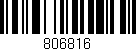 Código de barras (EAN, GTIN, SKU, ISBN): '806816'