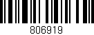 Código de barras (EAN, GTIN, SKU, ISBN): '806919'