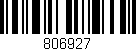 Código de barras (EAN, GTIN, SKU, ISBN): '806927'
