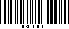 Código de barras (EAN, GTIN, SKU, ISBN): '80694008933'