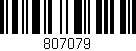 Código de barras (EAN, GTIN, SKU, ISBN): '807079'