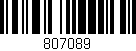 Código de barras (EAN, GTIN, SKU, ISBN): '807089'