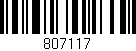 Código de barras (EAN, GTIN, SKU, ISBN): '807117'