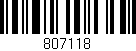 Código de barras (EAN, GTIN, SKU, ISBN): '807118'